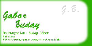 gabor buday business card