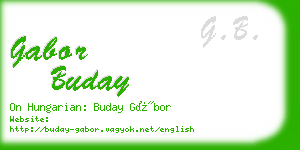 gabor buday business card